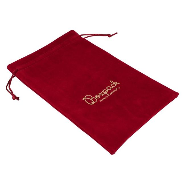 Bolsa de antelina para joyeia y bisuteria color burdeos 160x250 Mm. A-310-BU