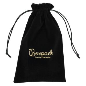 Saquinho de camurça sintética para joias, preto 160 x 250 mm A-310-N