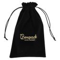 Bolsa de antelina para joyeia y bisuteria color negro 160x250 Mm. A-310-N