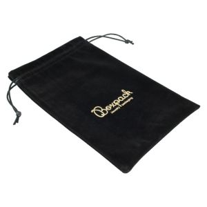 Bolsa de antelina para joyeia y bisuteria color negro 160x250 Mm. A-310-N
