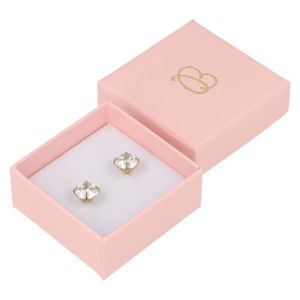 Caixa em cartão para brincos, rosa 50 x 50 x 23 mm RS-40