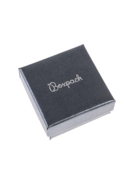 Caja de cartón para juego de pendientes de joyería y bisutería 65x65x29 mm color gris q-61-g