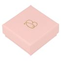 Caja de cartón rosa pendientes de joyería bisutería y joyas 50x50x23 mm. RS-40