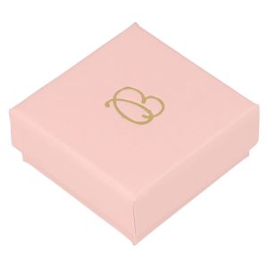 Caja de cartón rosa pendientes de joyería bisutería y joyas 50x50x23 mm. RS-40