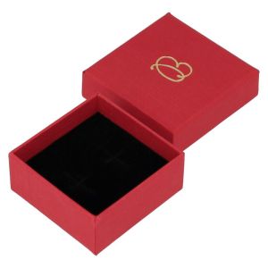 Caja de cartón para pendientes color rojo 50x50x23 mm EP-40-R