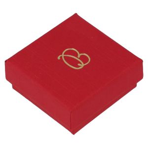 Caja de cartón para pendientes color rojo 50x50x23 mm EP-40-R