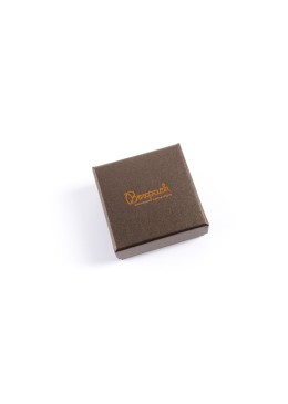 Caja de cartón para juego de pendientes de joyería y bisutería 65x65x29 mm color marron g-61-m