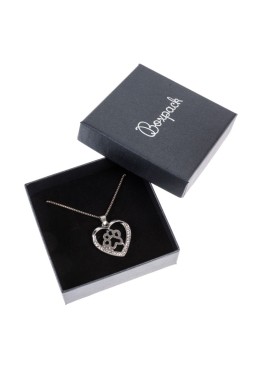 Cartón para conjunto de colgante o conjunto de joyería y bisutería 86x86x33 Mm color gris Q-81-G