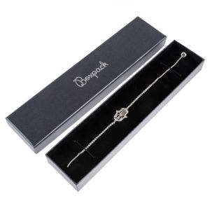 Caixa em cartão para pulseira, cinzenta 233 x 53 x 27 mm q-51-g