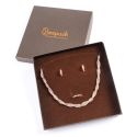 Caja de cartón para conjunto de colgante de joyería y bisutería  167x167x33 Mm color marron q-18-m
