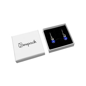 Caja de cartón para juego de pendientes de joyería y bisutería 65x65x17 Mm color blanco pt-65-b