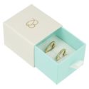 Caja de cartón para anillo o pendientes color blanca 55x50x42 mm SG-1-B-AQ