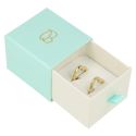 Caja de cartón para anillo o pendientes color aguamarina 55x50x42 mm SG-1-AQ-B