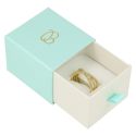 Caja de cartón para anillo o pendientes color aguamarina 55x50x42 mm SG-1-AQ-B