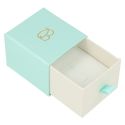 Caja de cartón para anillo o pendientes color aguamarina 55x50x42 mm SG-1-AQ-B
