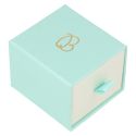 Schachtel aus Karton in Aquamarin für Ringe oder Ohrringe 55 x 50 x 42 mm SG-1-AQ-B