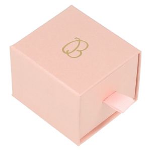 Caja de cartón para anillo o pendientes color rosa 55x50x42 mm SG-1-RS-RS