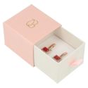 Caja de cartón para anillo o pendientes color rosa 55x50x42 mm SG-1-RS-B