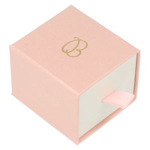 Caja de cartón para anillo o pendientes color rosa 55x50x42 mm SG-1-RS-B