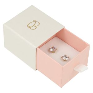 Caja para Anillo o Pendientes blanca Packaging de Joyería Personalizable SG-1-B-RS