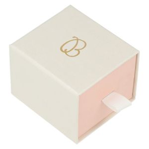 Scatola bianca per anelli o orecchini – Packaging personalizzabile per gioielli SG-1-B-RS
