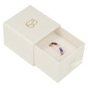 Caja de cartón para anillo o pendientes color blanco 55x50x42 mm SG-1-B-B