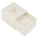 Caja de cartón para anillo o pendientes color blanco 55x50x42 mm SG-1-B-B