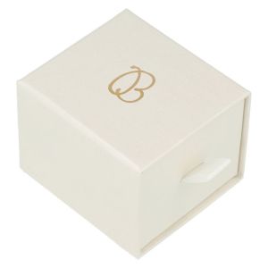 Caja de cartón para anillo o pendientes color blanco 55x50x42 mm SG-1-B-B