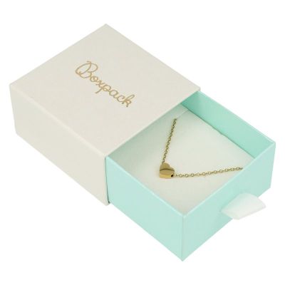 Caja de cartón para pendientes y colgante color blanco 73X70X40 mm SG-2-B-AQ