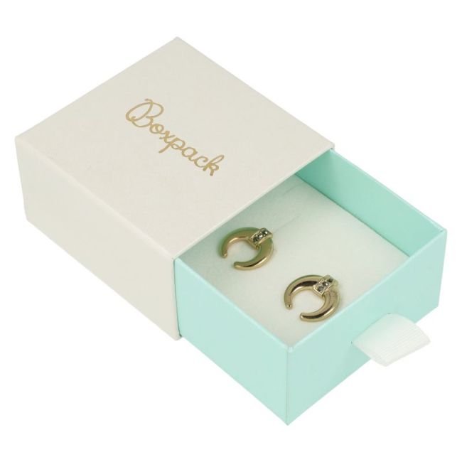 Caja de cartón para pendientes y colgante color blanco 73X70X40 mm SG-2-B-AQ