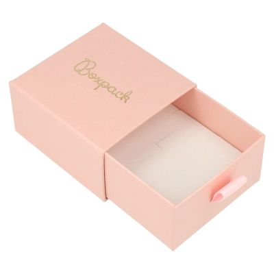 Scatola per orecchini e ciondolo rosa - Confezione personalizzabile per gioielli SG-2-RS-RS