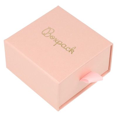 Scatola per orecchini e ciondolo rosa - Confezione personalizzabile per gioielli SG-2-RS-RS