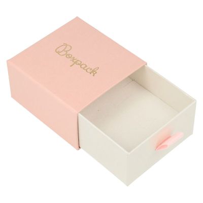 Scatola per orecchini e ciondolo rosa - Packaging personalizzabile per gioielli SG-2-RS-B