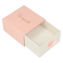 Scatola per orecchini e ciondolo rosa - Packaging personalizzabile per gioielli SG-2-RS-B
