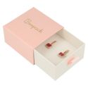 Kartonnen sieradendoosje voor oorbellen en hanger, roze 73 x 70 x 40 mm SG-2-RS-B