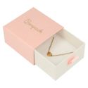 Scatola per orecchini e ciondolo rosa - Packaging personalizzabile per gioielli SG-2-RS-B