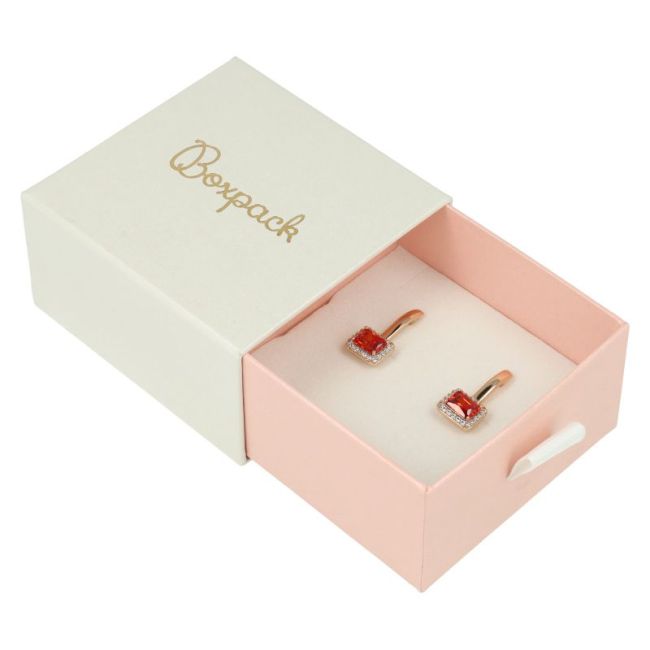 Caja de cartón para pendientes y colgante color blanco 73X70X40 mm SG-2-B-RS