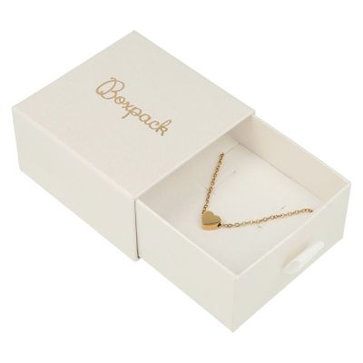 Cardboard earring and pendant box, white 73 x 70 x 40 mm SG-2-B-B