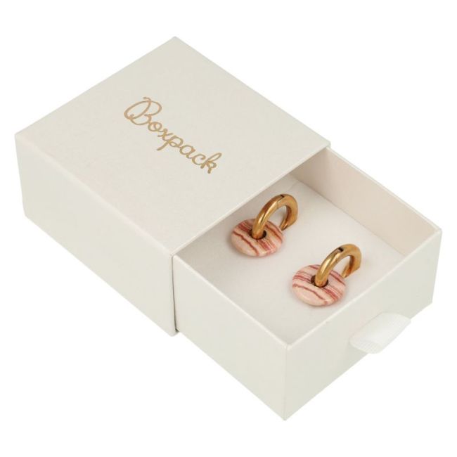 Caja de cartón para pendientes y colgante color blanco 73X70X40 mm SG-2-B-B