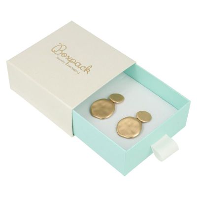 Caja para Colgante y Pendientes blanca de Joyería Personalizable SG-3-B-AQ