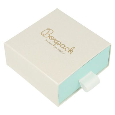 Caixa branca para colar e brincos da Joyería Personalizable SG-3-B-AQ
