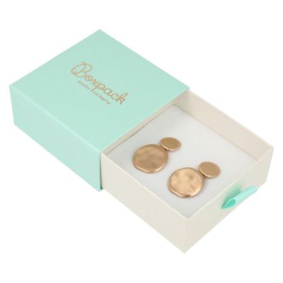 Caixa para pendente e brincos em água-marinha da Joyería Personalizable SG-3-AQ-B