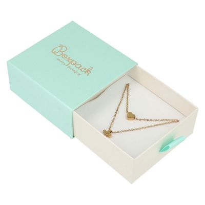 Caja de cartón para colgante y pendientes color aguamarina 90X87X40 mm SG-3-AQ-B