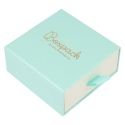 Scatola per ciondolo e orecchini color acquamarina della linea Gioielli Personalizzabili SG-3-AQ-B