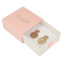 Scatola per ciondolo e orecchini rosa - Packaging personalizzabile per gioielli SG-3-RS-B