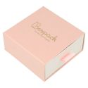 Scatola per ciondolo e orecchini rosa - Packaging personalizzabile per gioielli SG-3-RS-B