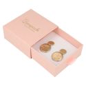 Scatola per ciondolo e orecchini rosa - Packaging personalizzabile per gioielli SG-3-RS-RS