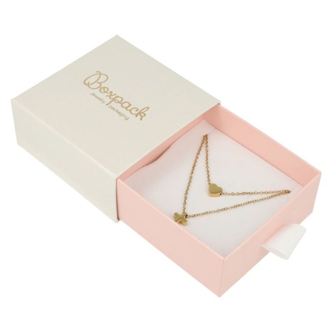 Caja para Conjunto y Pendientes blanca Packaging de Joyería Personalizable SG-3-B-RS