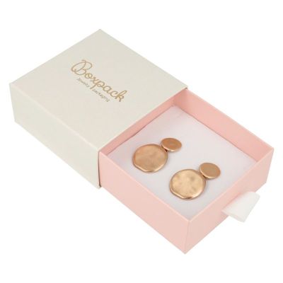 Caja para Conjunto y Pendientes blanca Packaging de Joyería Personalizable SG-3-B-RS