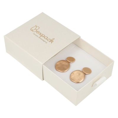 Caja para Colgante y Pendientes blanca Packaging de Joyería Personalizable SG-3-B-B